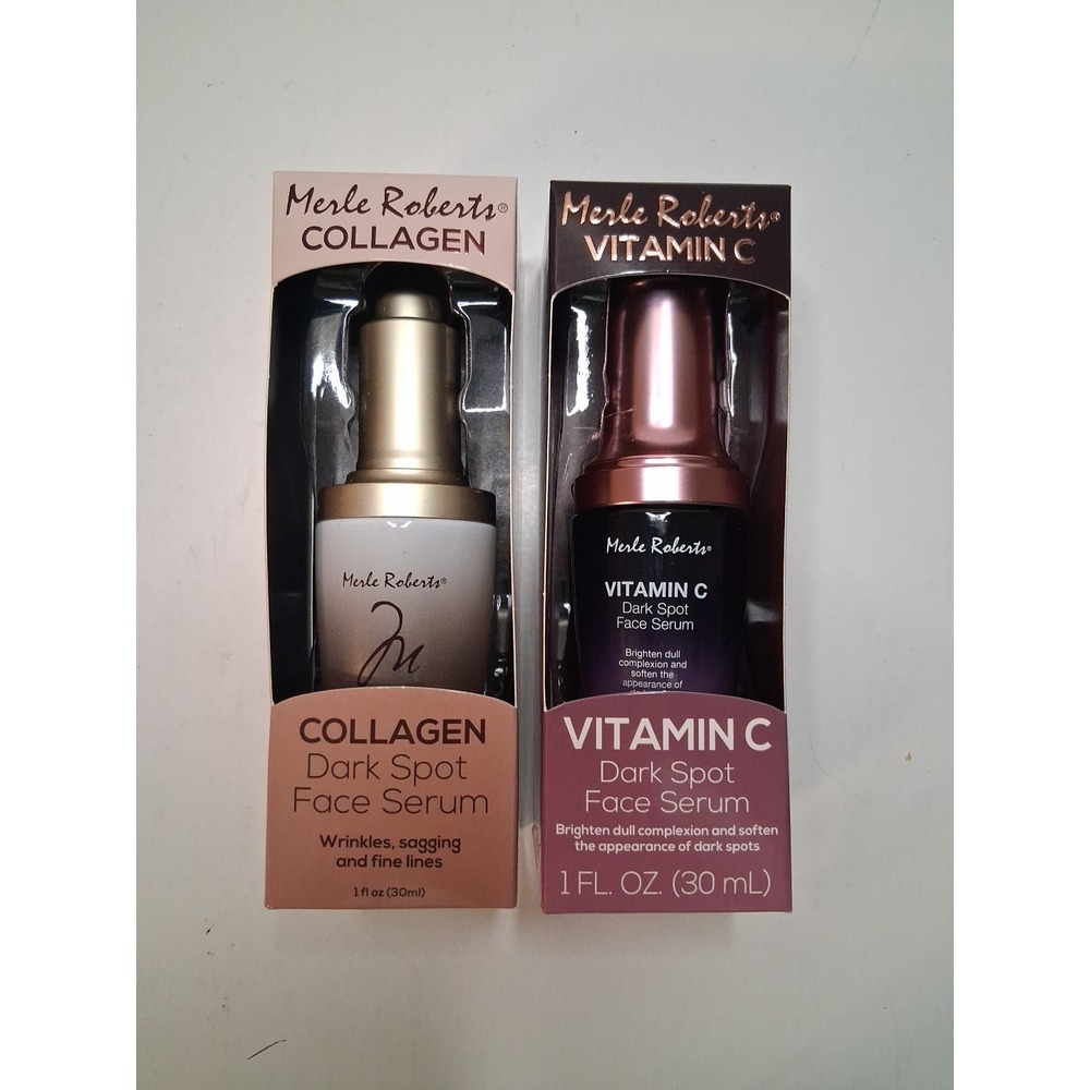 Merle Roberts Set of 2 Collagen Dark Spot Face Serum & Vitamin C Dark Spot Serum - Picture 2 of 8
